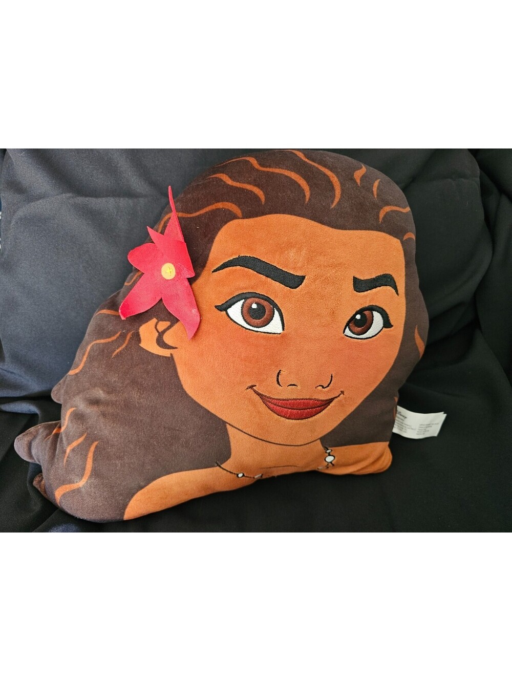 Disney Princess Moana Head Plush Pillow Stuffed Toy Decor 11" Movie Cartoon Show